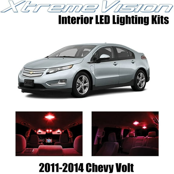 XtremeVision Interior LED for Chevy Volt 2011-2014 7 pcs Red Interior LED Kit + Installation Tool