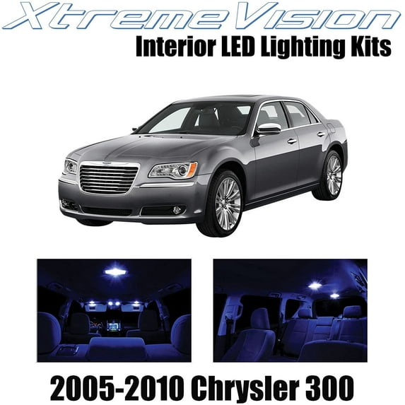 XtremeVision Interior LED for Chrysler 300/300C 2005-2010 12 pcs Blue Interior LED Kit + Installation Tool