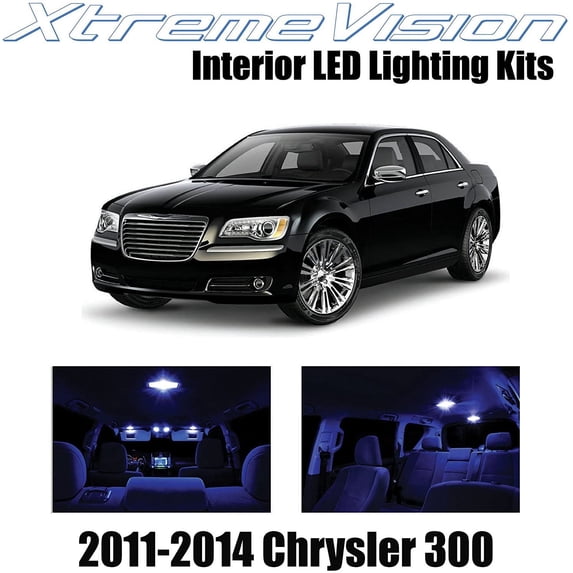 XtremeVision Interior LED for Chrysler 300/300C 2011-2014 6 pcs Blue Interior LED Kit + Installation Tool