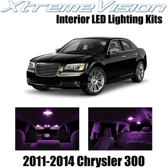 XtremeVision Interior LED for Chrysler 300/300C 2011-2014 6 pcs Pink Interior LED Kit + Installation Tool
