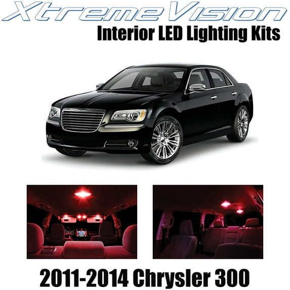 XtremeVision Interior LED for Chrysler 300/300C 2011-2014 6 pcs Red Interior LED Kit + Installation Tool