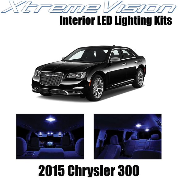 XtremeVision Interior LED for Chrysler 300/300C 2015+ 10 pcs Blue Interior LED Kit + Installation Tool