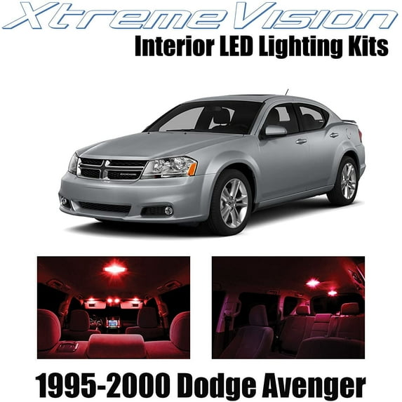 XtremeVision Interior LED for Chrysler Avenger 1995-2000 10 pcs Red Interior LED Kit + Installation Tool