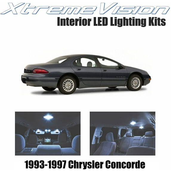XtremeVision Interior LED for Chrysler Concorde 1993-1997 12 Pieces Cool White Interior LED Kit + Installation Tool