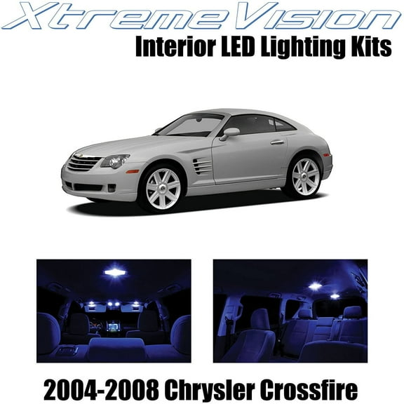 XtremeVision Interior LED for Chrysler Crossfire 2004-2008 6 pcs Blue Interior LED Kit + Installation Tool