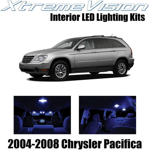 XtremeVision Interior LED for Chrysler Pacifica 2004-2008 12 pcs Blue Interior LED Kit + Installation Tool