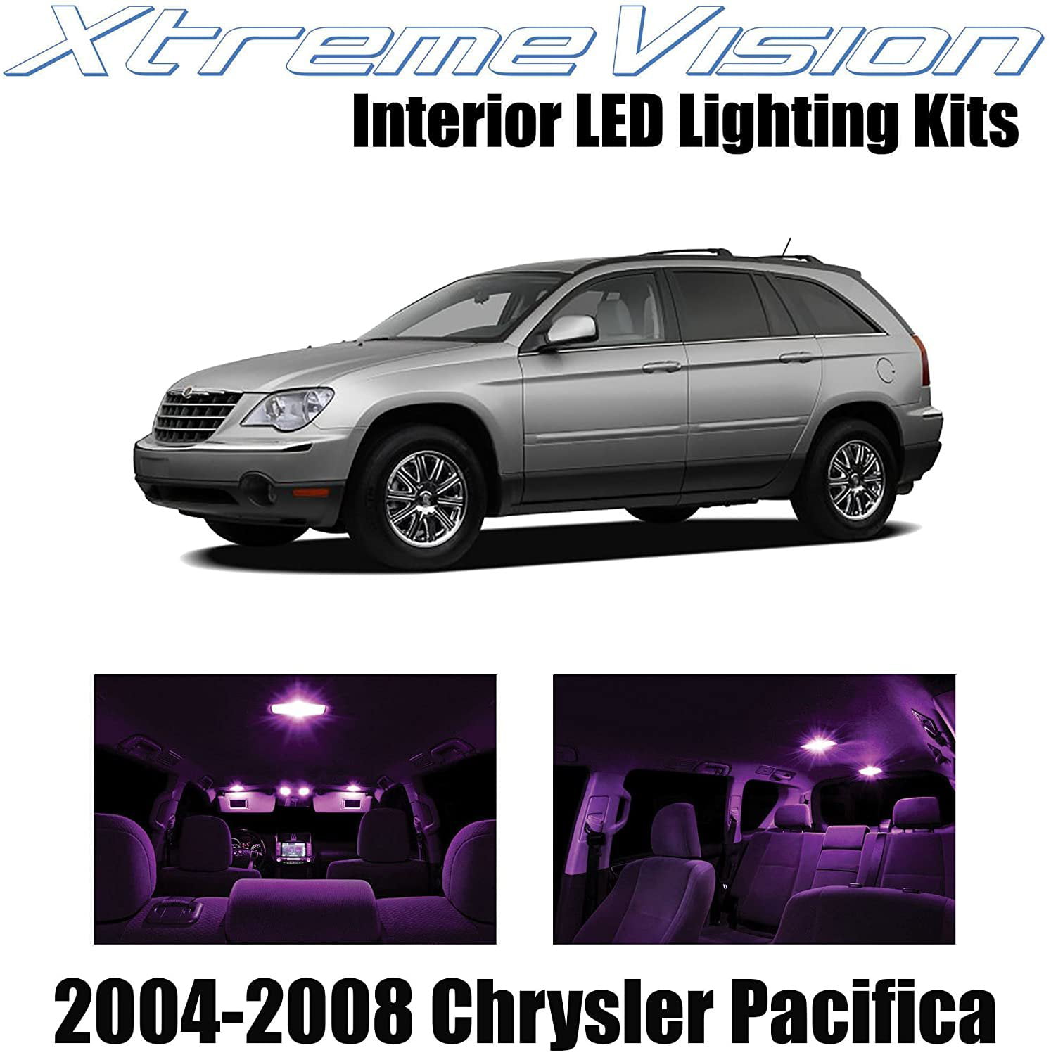 フィット：2004-2008クライスラーパシフィカ8PCピラーポストステンレススチールトリムドアカバーfit:2004-2008 Chrysler Pacifica 8Pc Pil