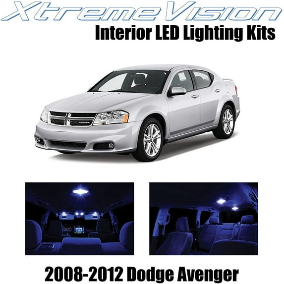 XtremeVision Interior LED for Dodge Avenger 2008-2012 10 pcs Blue Interior LED Kit + Installation Tool