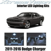XtremeVision Interior LED for Dodge Challenger 2011-2016 16 pcs Cool White Interior LED Kit + Installation Tool