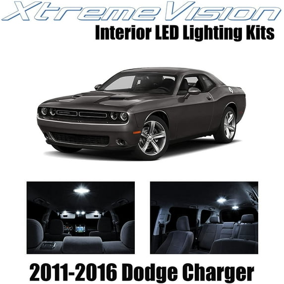 XtremeVision Interior LED for Dodge Challenger 2011-2016 16 pcs Pure White Interior LED Kit + Installation Tool