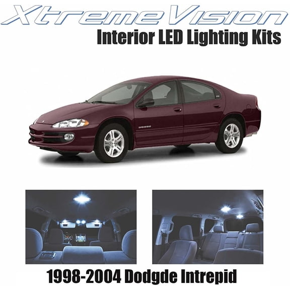 XtremeVision Interior LED for Dodge Intrepid 1998-2004 8 Pieces Cool White Interior LED Kit + Installation Tool