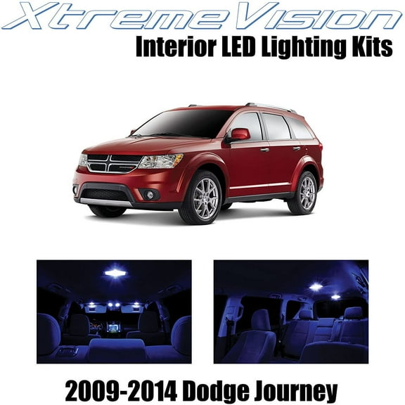 XtremeVision Interior LED for Dodge Journey 2009-2014 7 pcs Blue Interior LED Kit + Installation Tool