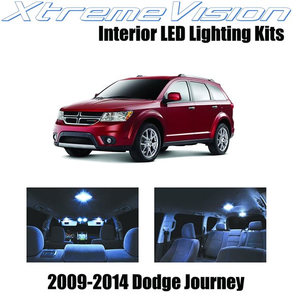 XtremeVision Interior LED for Dodge Journey 2009-2014 7 pcs Cool White Interior LED Kit + Installation Tool
