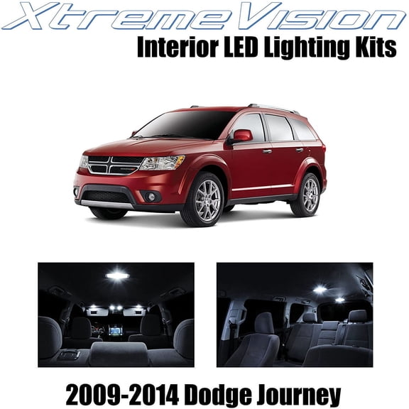 XtremeVision Interior LED for Dodge Journey 2009-2014 7 pcs Pure White Interior LED Kit + Installation Tool