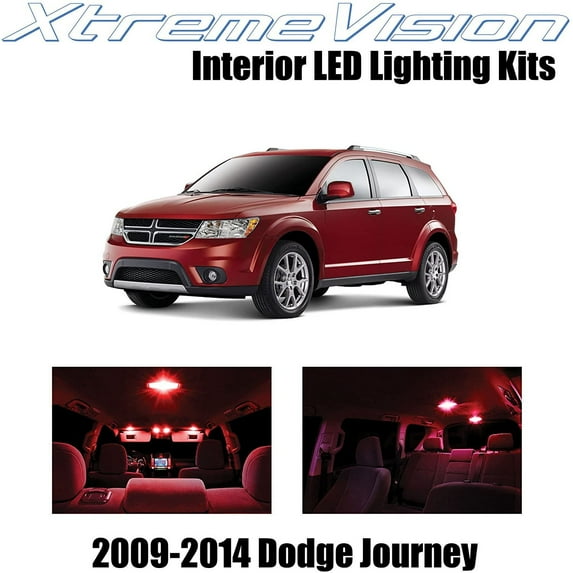 XtremeVision Interior LED for Dodge Journey 2009-2014 7 pcs Red Interior LED Kit + Installation Tool