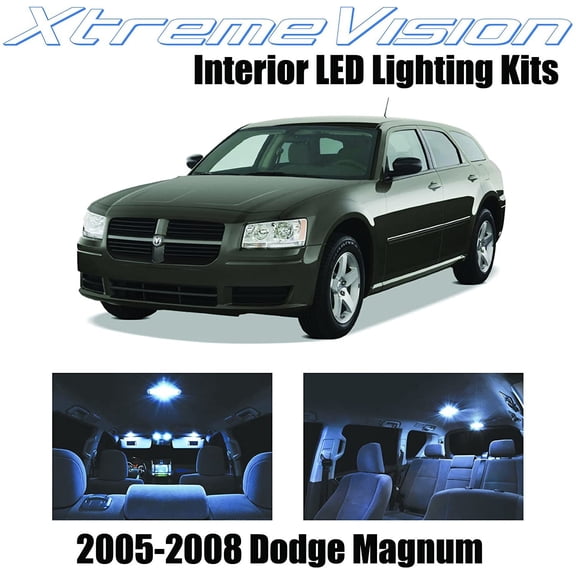 XtremeVision Interior LED for Dodge Magnum 2005-2008 7 pcs Cool White Interior LED Kit + Installation Tool