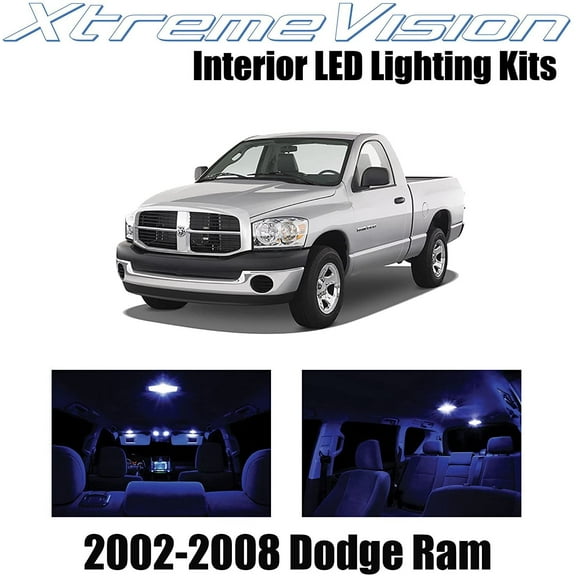 XtremeVision Interior LED for Dodge Ram 2002-2008 10 pcs Blue Interior LED Kit + Installation Tool
