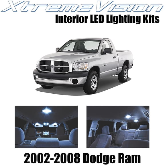 XtremeVision Interior LED for Dodge Ram 2002-2008 10 pcs Cool White Interior LED Kit + Installation Tool