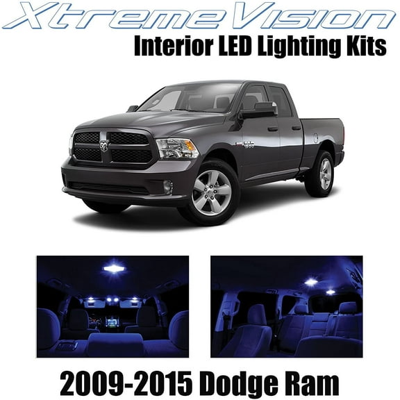 XtremeVision Interior LED for Dodge Ram 2009-2015 6 pcs Blue Interior LED Kit + Installation Tool
