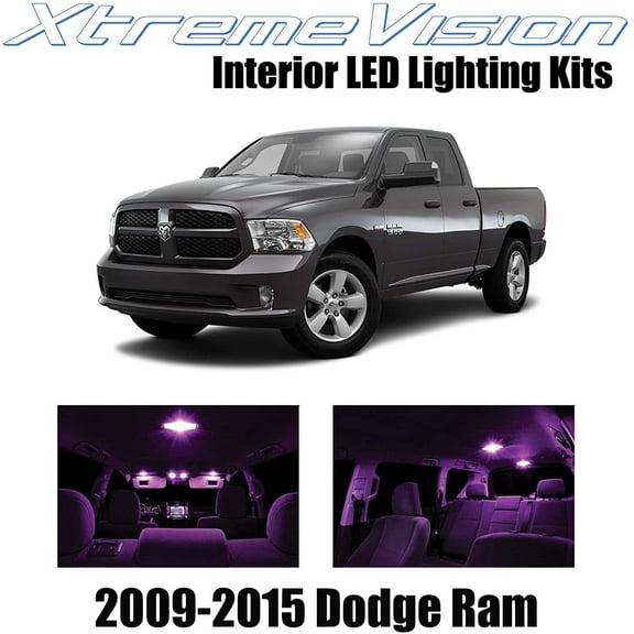 XtremeVision Interior LED for Dodge Ram 2009-2015 6 pcs Pink Interior LED Kit + Installation Tool