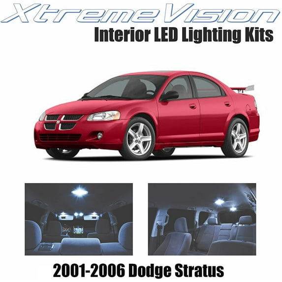 XtremeVision Interior LED for Dodge Stratus 2001-2006 10 Pieces Cool White Interior LED Kit + Installation Tool