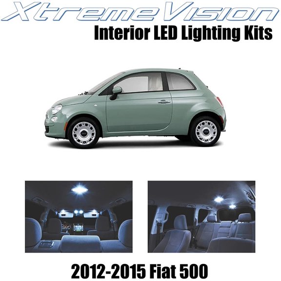XtremeVision Interior LED for Fiat 500 2012-2015 3 pcs Cool White Interior LED Kit + Installation Tool