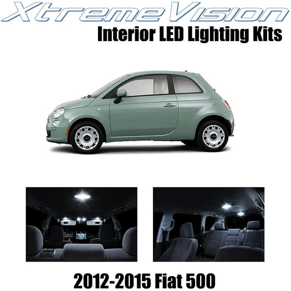 XtremeVision Interior LED for Fiat 500 2012-2015 3 pcs Pure White Interior LED Kit + Installation Tool