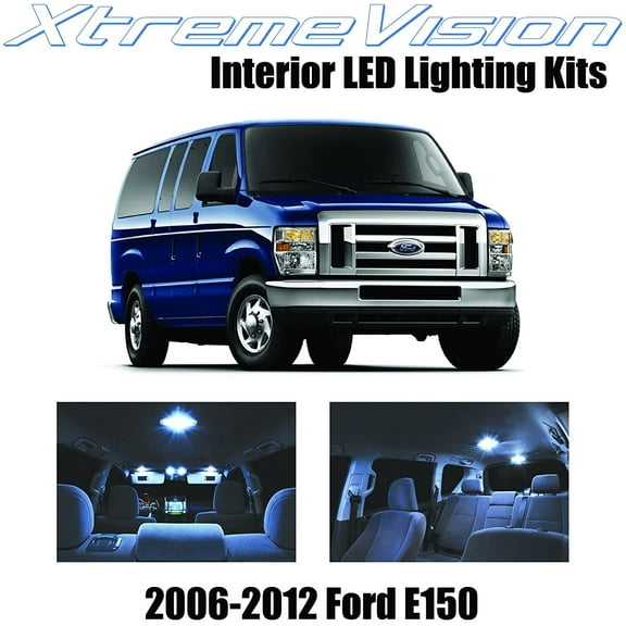 XtremeVision Interior LED for Ford E150 2006-2012 6 Pieces Cool White Interior LED Kit + Installation Tool