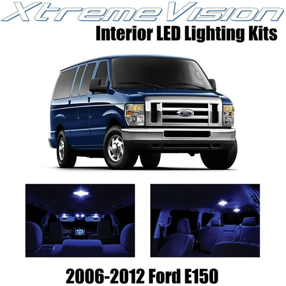 XtremeVision Interior LED for Ford E150 2006-2012 6 pcs Blue Interior LED Kit + Installation Tool