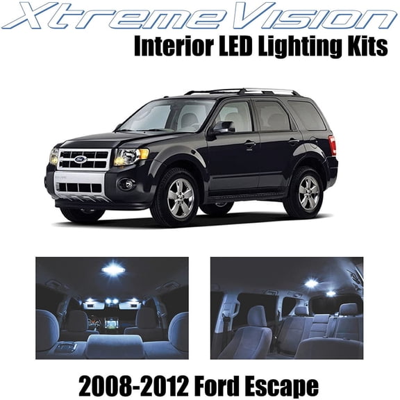 XtremeVision Interior LED for Ford Escape 2008-2012 8 pcs Cool White Interior LED Kit + Installation Tool Tool