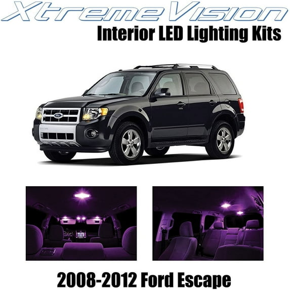 XtremeVision Interior LED for Ford Escape 2008-2012 8 pcs Pink Interior LED Kit + Installation Tool Tool