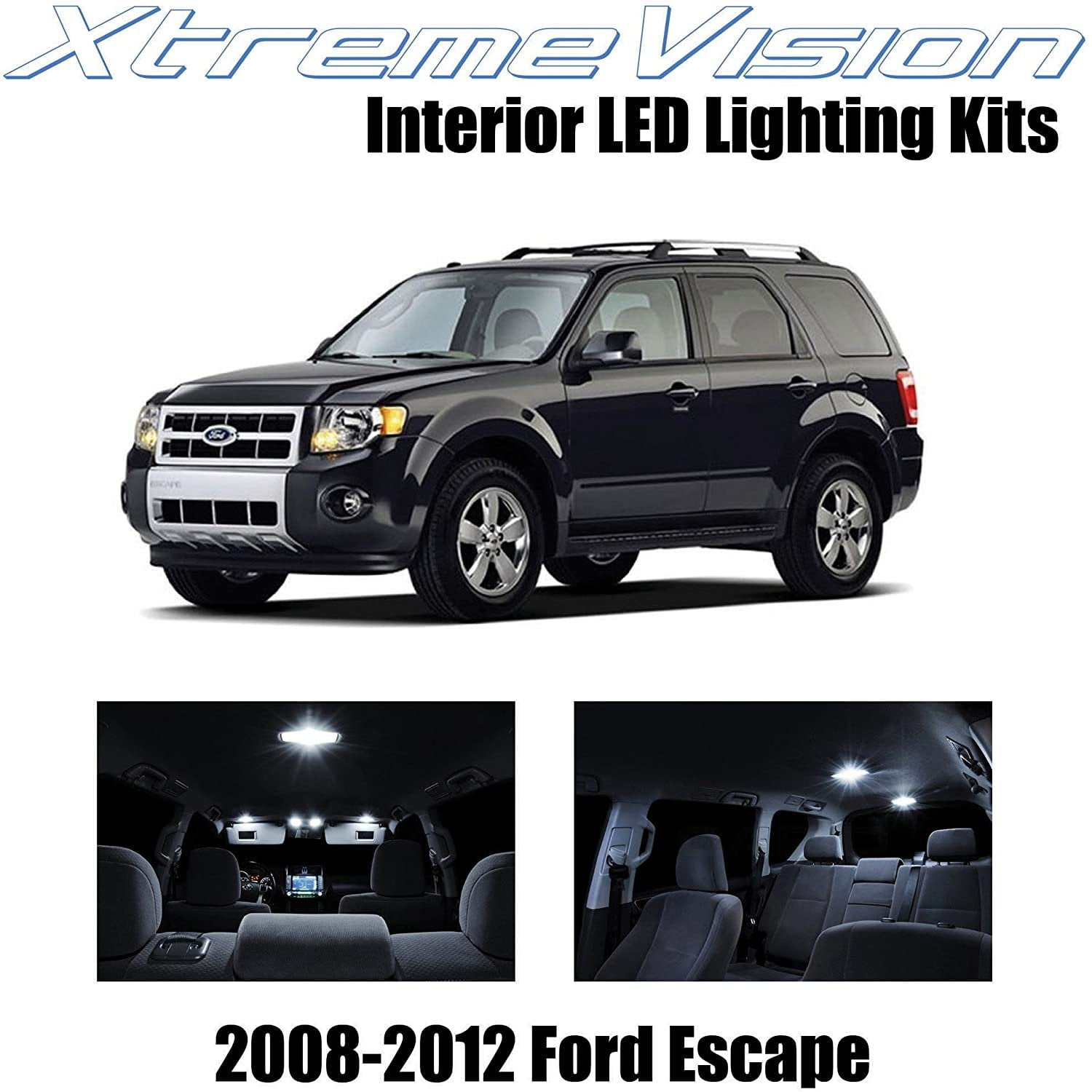 For Ford Escape 2008-2012 4x 6000K LED Headlights+Fog Light Bulbs
