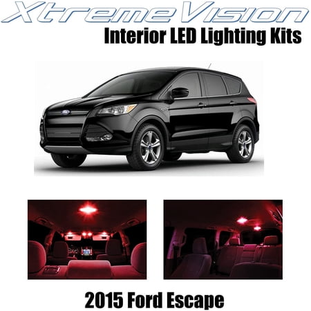 XtremeVision Interior LED for Ford Escape 2015+ 3 pcs Red Interior LED Kit + Installation Tool