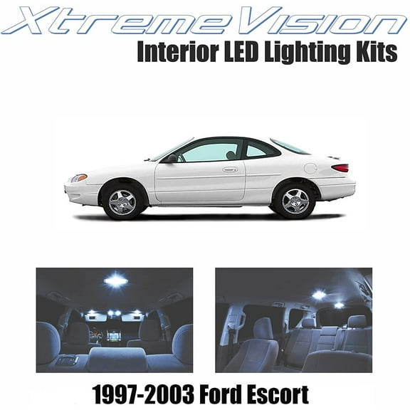 XtremeVision Interior LED for Ford Escort 1997-2003 3 Pieces Cool White Interior LED Kit + Installation Tool