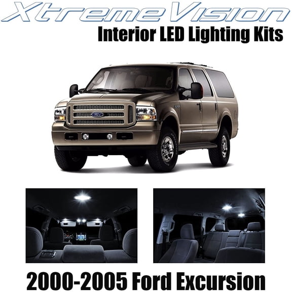 XtremeVision Interior LED for Ford Excursion 2000-2005 12 pcs Pure White Interior LED Kit + Installation Tool