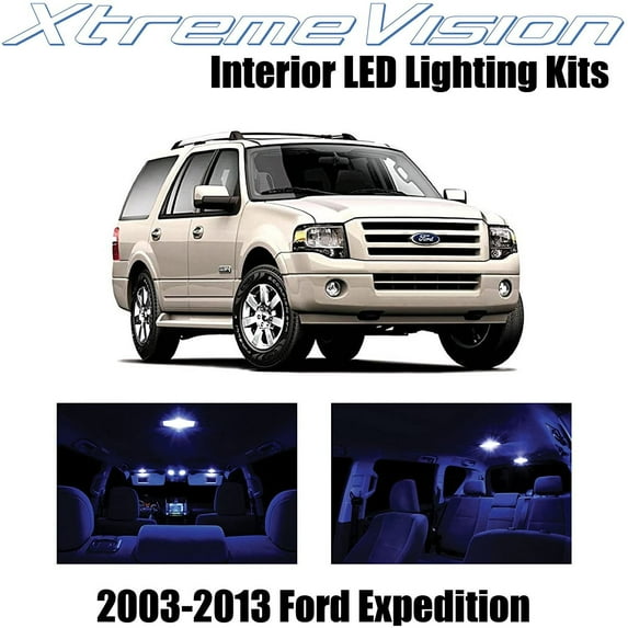XtremeVision Interior LED for Ford Expedition 2003-2013 14 pcs Blue Interior LED Kit + Installation Tool