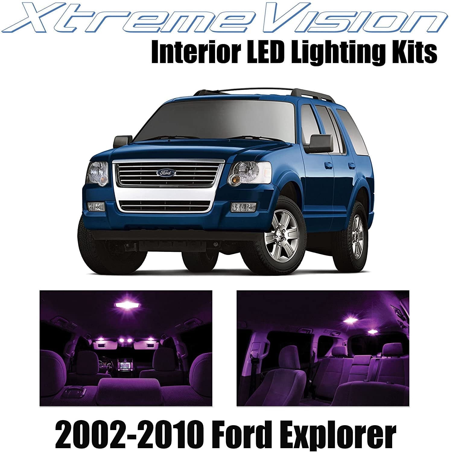 XtremeVision Pink Interior LED Kit For Ford Explorer 2002-2010 - 20 Bulbs + Tool - View #7
