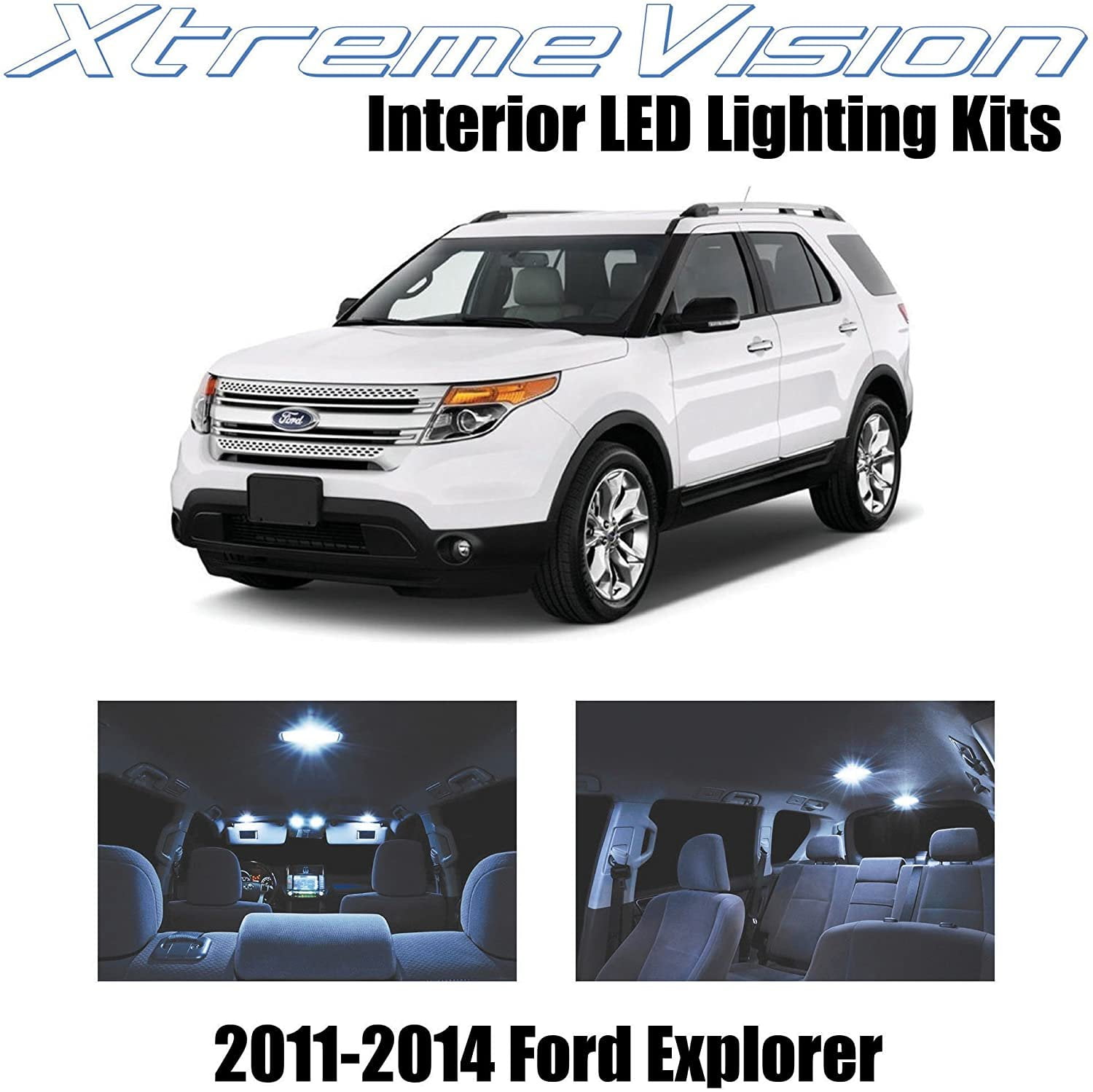 XtremeVision Interior LED Kit For Ford Explorer 2011-2014 - 6-Piece Pure White Bulbs With Installation Tool, 5X Brighter Than Stock - View #13