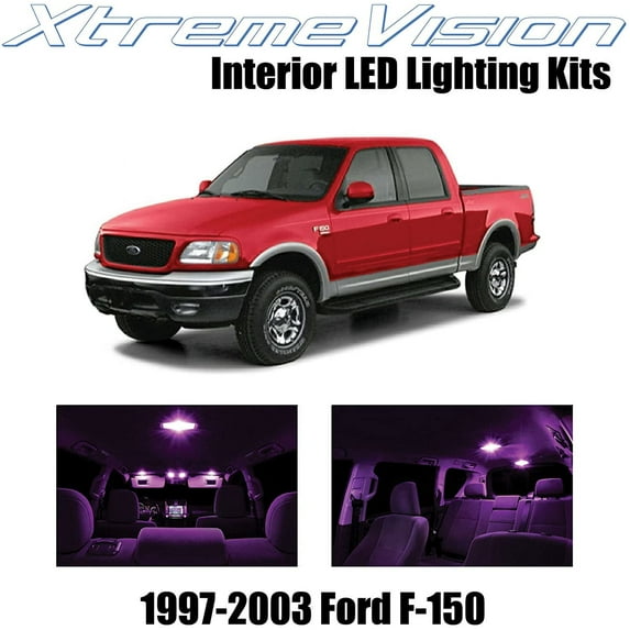 XtremeVision Interior LED for Ford F-150 1997-2003 10 pcs Pink Interior LED Kit + Installation Tool