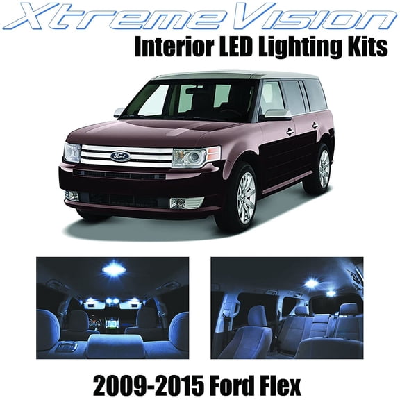 XtremeVision Interior LED for Ford Flex 2009-2015 8 pcs Cool White Interior LED Kit + Installation Tool
