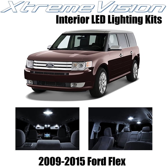 XtremeVision Interior LED for Ford Flex 2009-2015 8 pcs Pure White Interior LED Kit + Installation Tool
