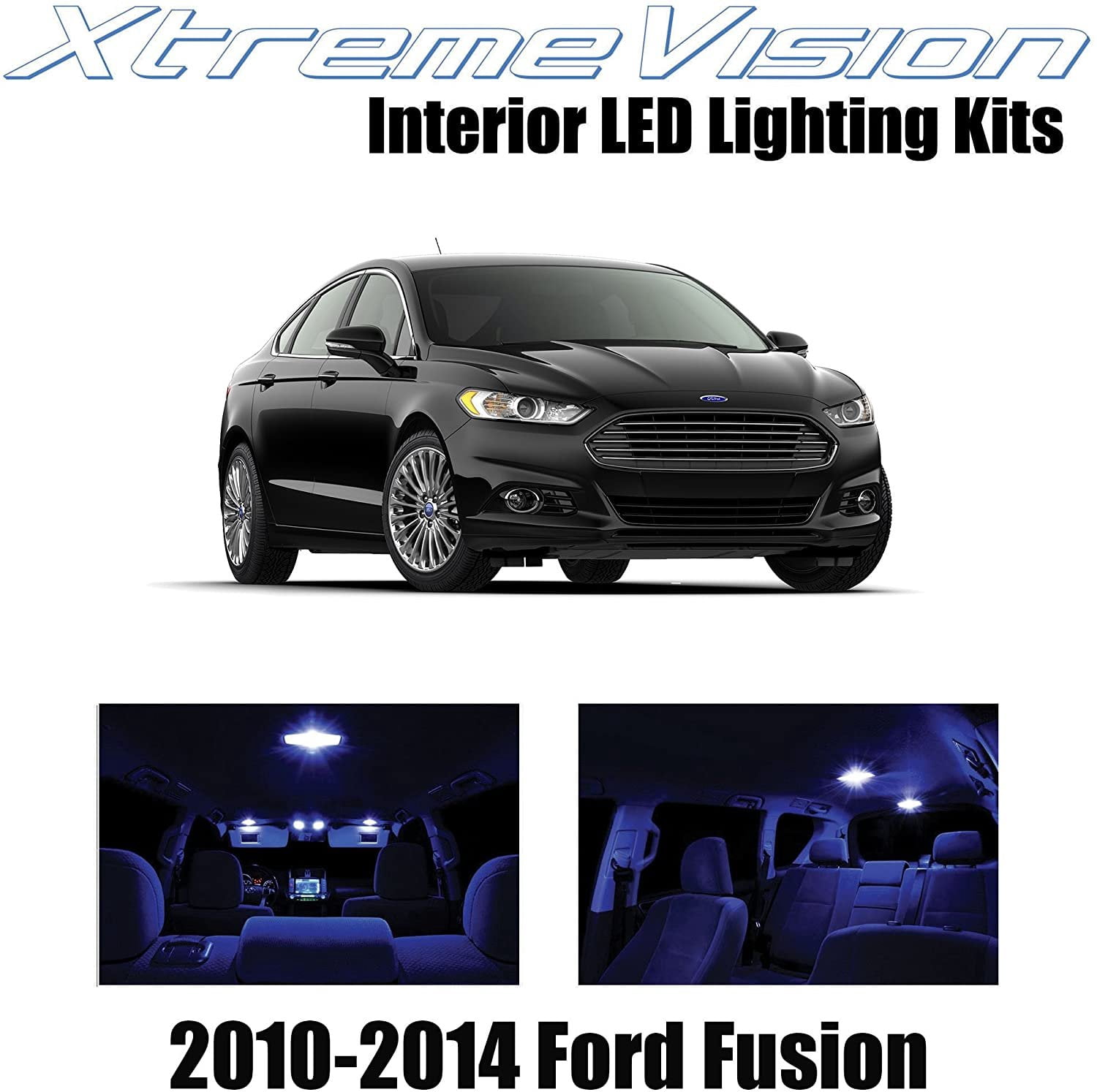 XtremeVision Interior LED for Ford Fusion 2010-2014 5 pcs Blue Interior ...