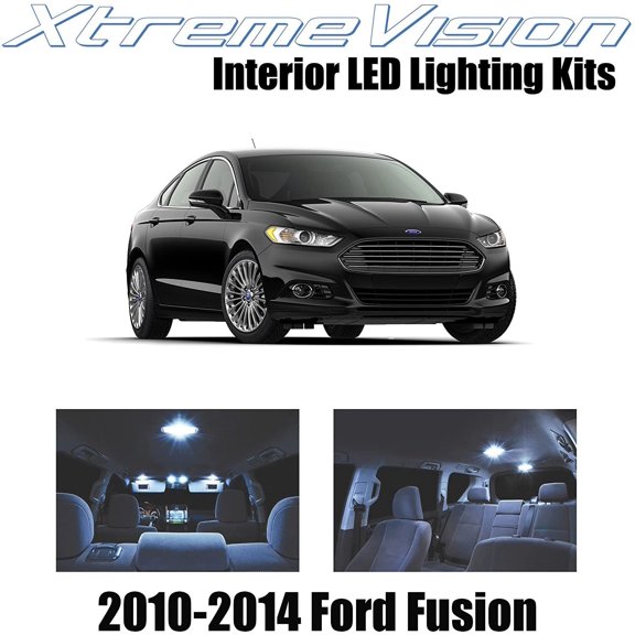 XtremeVision Interior LED for Ford Fusion 2010-2014 5 pcs Cool White Interior LED Kit + Installation Tool