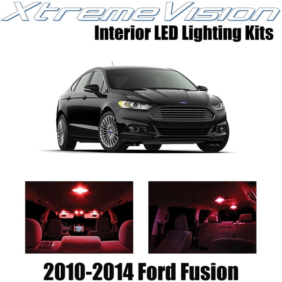 XtremeVision Interior LED for Ford Fusion 2010-2014 5 pcs Red Interior LED Kit + Installation Tool