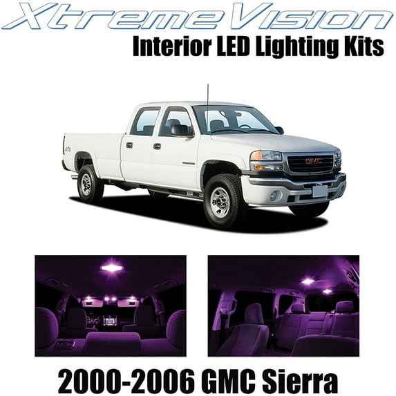 XtremeVision Interior LED for GMC Sierra 2000-2006 16 pcs Pink Interior LED Kit + Installation Tool