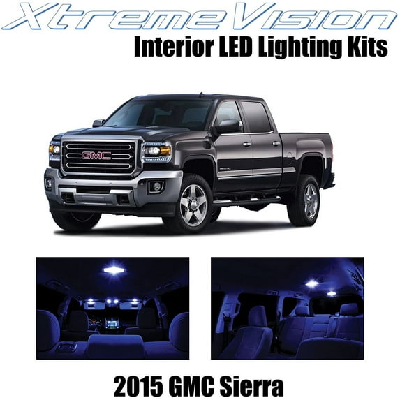XtremeVision Interior LED for GMC Sierra 2015+ 2 pcs Blue Interior LED Kit + Installation Tool