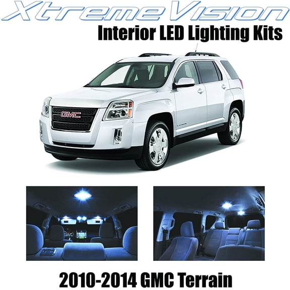 XtremeVision Interior LED for GMC Terrain 2010-2014 5 pcs Cool White Interior LED Kit + Installation Tool