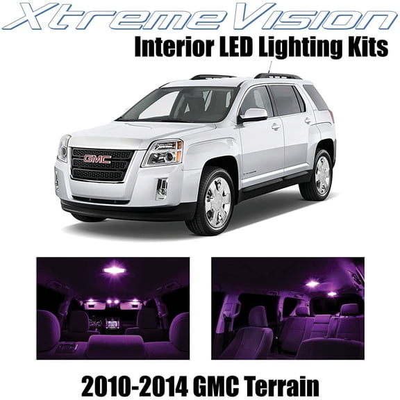 XtremeVision Interior LED for GMC Terrain 2010-2014 5 pcs Pink Interior LED Kit + Installation Tool