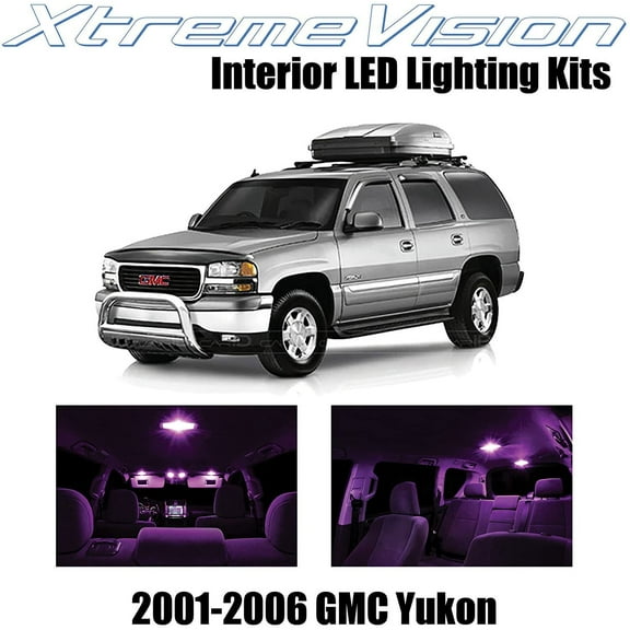 XtremeVision Interior LED for GMC Yukon 2001-2006 18 pcs Pink Interior LED Kit + Installation Tool