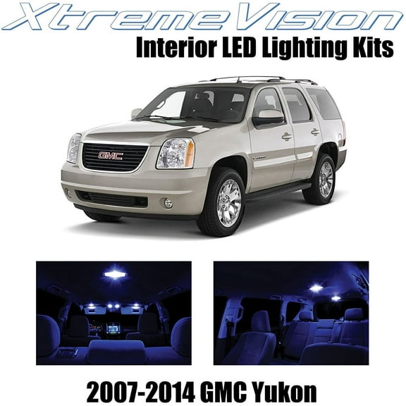 XtremeVision Interior LED for GMC Yukon 2007-2014 12 pcs Blue Interior LED Kit + Installation Tool